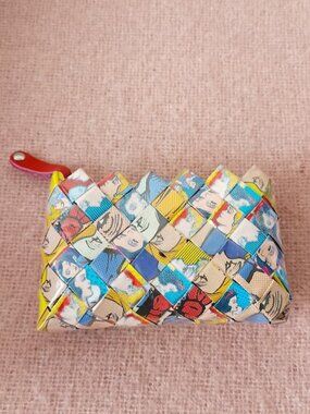 Nahui Ollin Disney Princess Woven Upcycled Comic Change Purse
